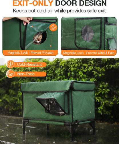 Outdoor Cat House With Heating Pad